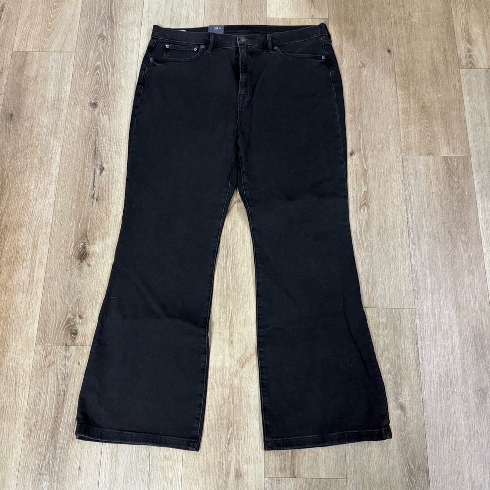 GAP Black High-Rise Flare Jeans